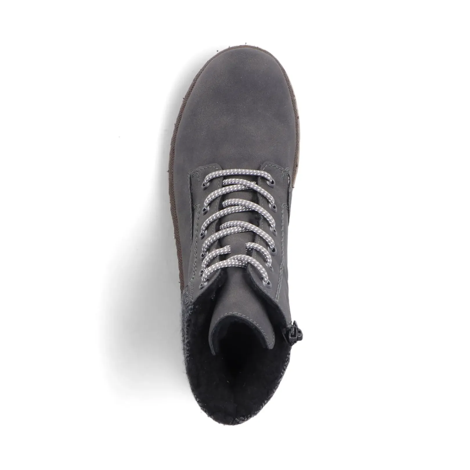 Fashion Rieker Damskie Sznurowane Buty W Kolorze Asfaltowo-Szarym