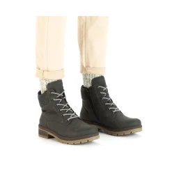 Fashion Rieker Damskie Sznurowane Buty W Kolorze Asfaltowo-Szarym