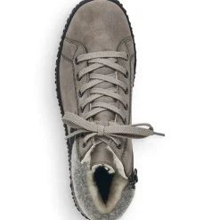 Sale Rieker Damskie Sznurowane Buty W Kolorze Platynowo-Szarym