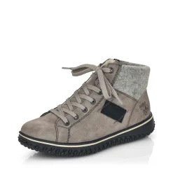 Sale Rieker Damskie Sznurowane Buty W Kolorze Platynowo-Szarym