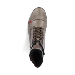 Sale Rieker Damskie Sznurowane Buty W Kolorze Wojskowej Zieleni