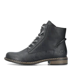 Clearance Rieker Damskie Sznurowane Buty , Asfaltowe, Czarne