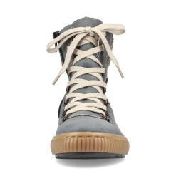 New Rieker Damskie Sznurowane Buty W Kolorze Niebiesko-Szarym