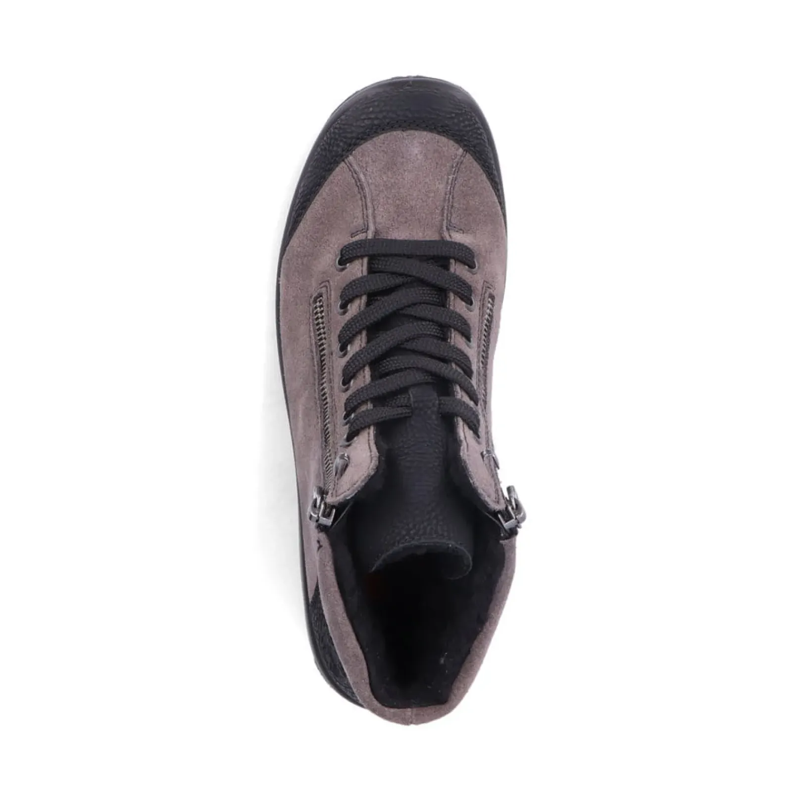 New Rieker Damskie Sznurowane Buty W Kolorze Stalowoszarym