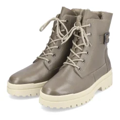 Best Rieker Damskie Sznurowane Buty W Kolorze Asfaltowo-Szarym
