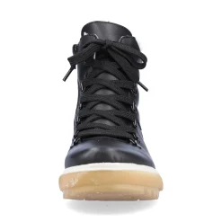 Hot Rieker Damskie Sznurowane Buty W Kolorze Ciemnej Czerni
