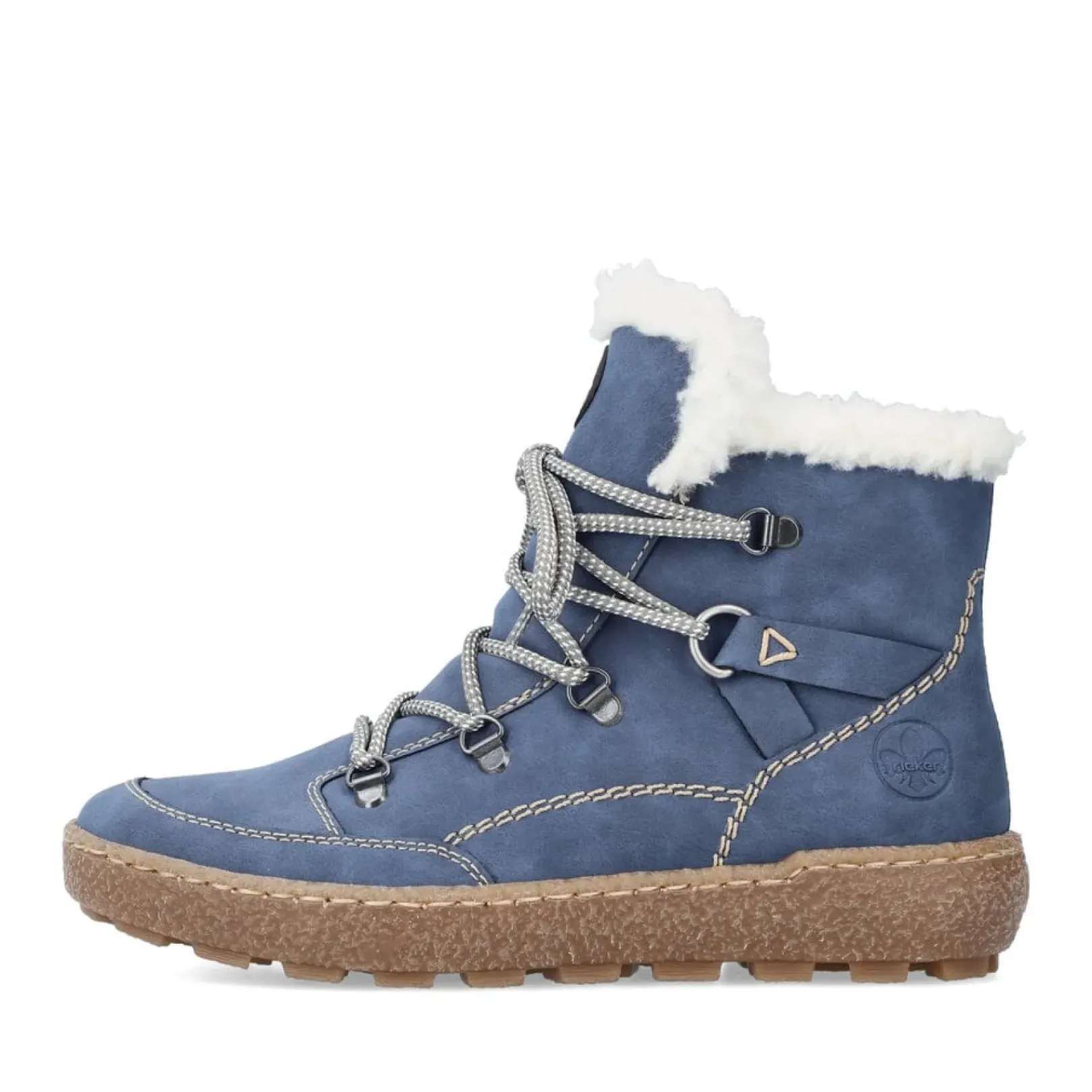 Best Rieker Damskie Sznurowane Buty W Kolorze Blekitnym