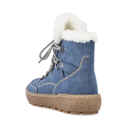 Best Rieker Damskie Sznurowane Buty W Kolorze Blekitnym