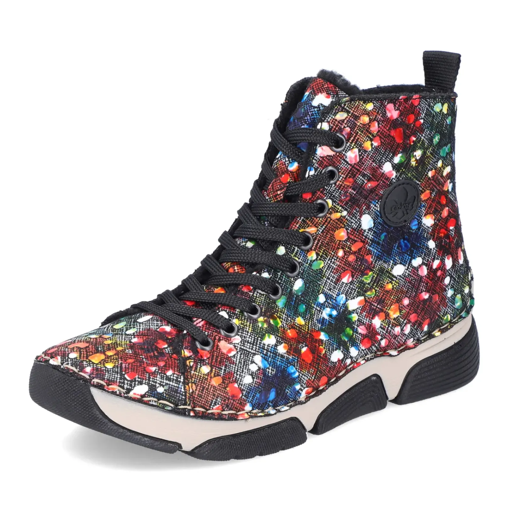 Fashion Rieker Damskie Sznurowane Buty Multi