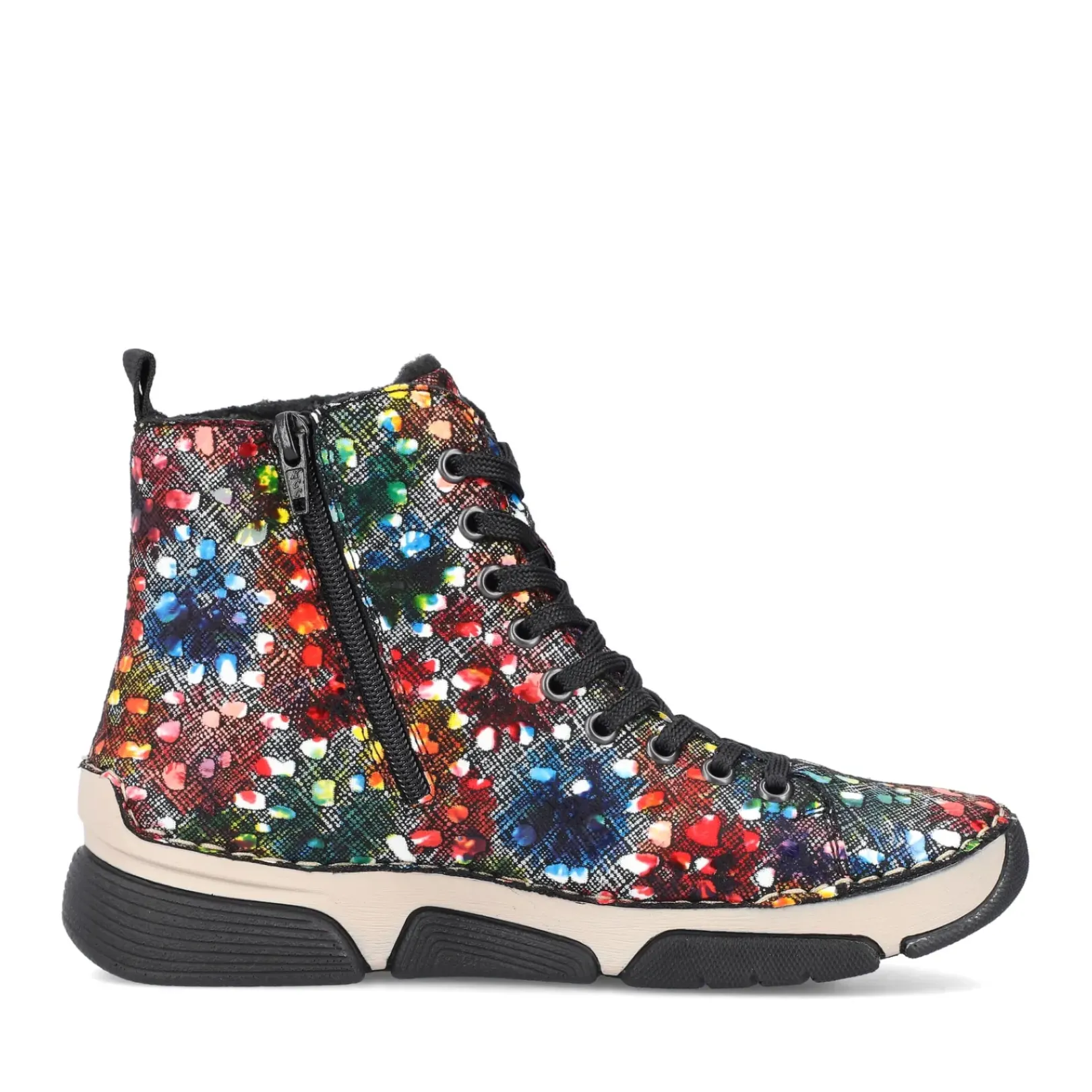 Fashion Rieker Damskie Sznurowane Buty Multi