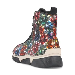 Fashion Rieker Damskie Sznurowane Buty Multi
