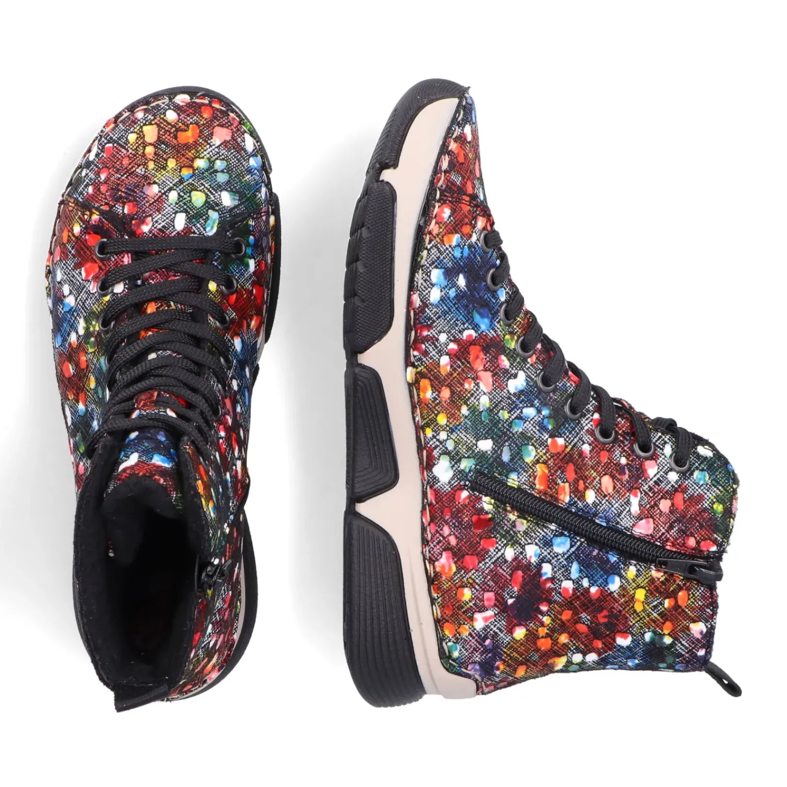 Fashion Rieker Damskie Sznurowane Buty Multi