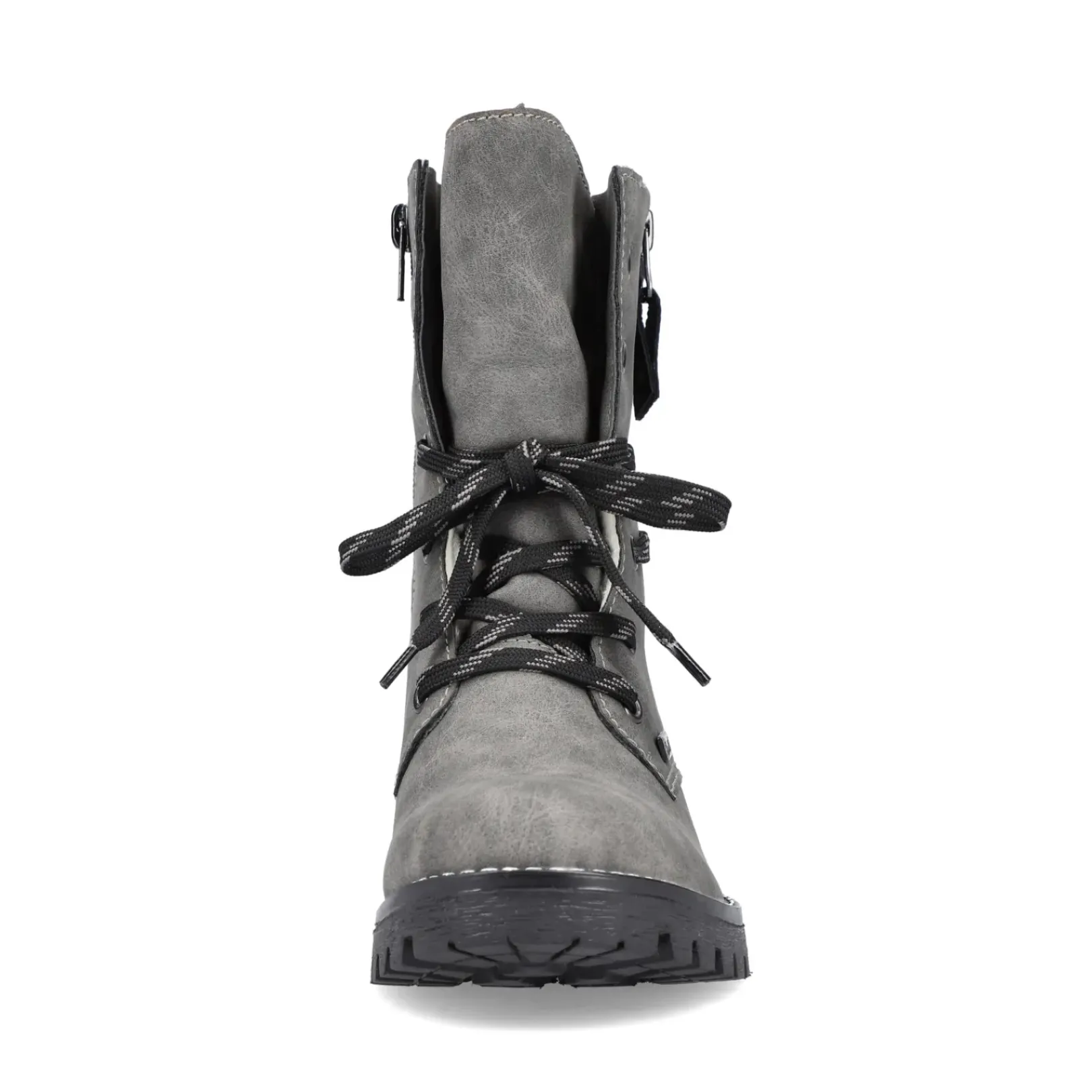New Rieker Damskie Sznurowane Buty W Kolorze Ksiezycowej Szarosci