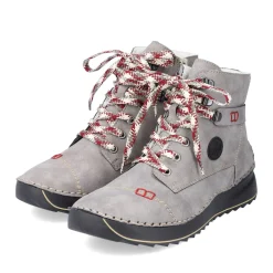 Best Rieker Damskie Sznurowane Buty W Kolorze Ksiezycowej Szarosci