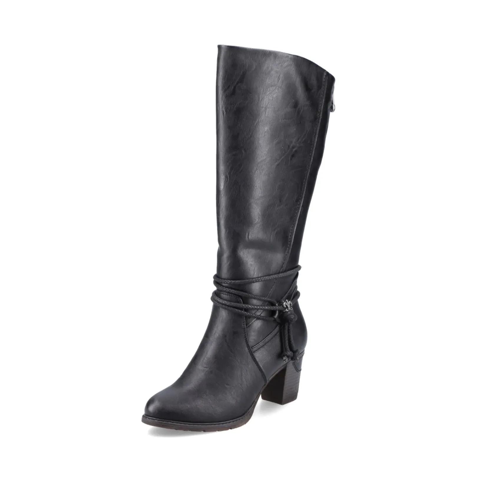 New Rieker Damskie Sznurowane Buty , Asfaltowe, Czarne