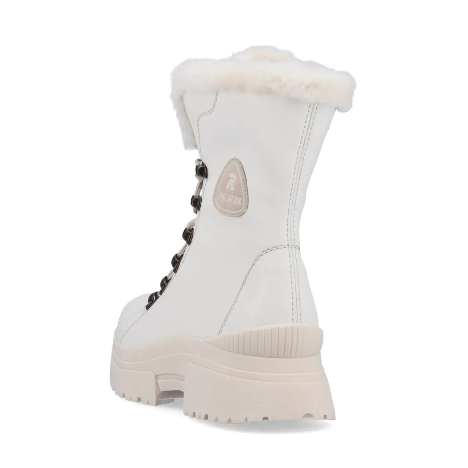 Outlet Rieker Damskie Sznurowane Buty Frost White