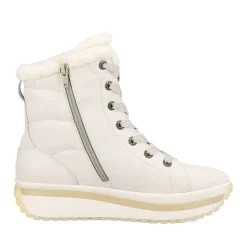 Clearance Rieker Damskie Sznurowane Buty Frost White