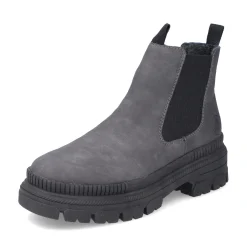 Fashion Rieker Damskie Sztyblety W Kolorze Granitowo-Szarym