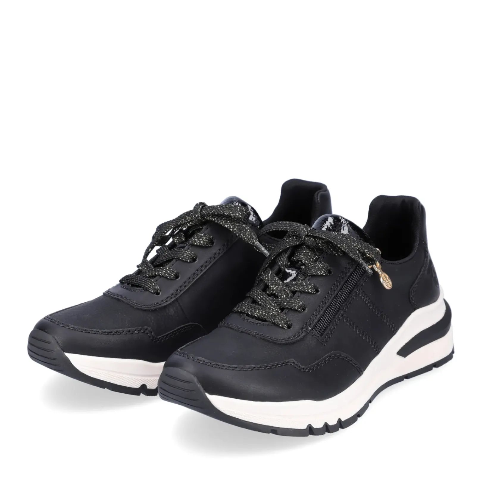 Discount Rieker Damskie Tenisowki Low Night W Kolorze Czarnym