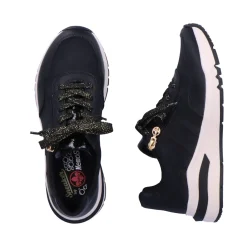 Discount Rieker Damskie Tenisowki Low Night W Kolorze Czarnym