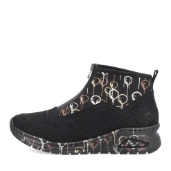 Discount Rieker Damskie Tenisowki , Wysokie, Miejskie, Czarne