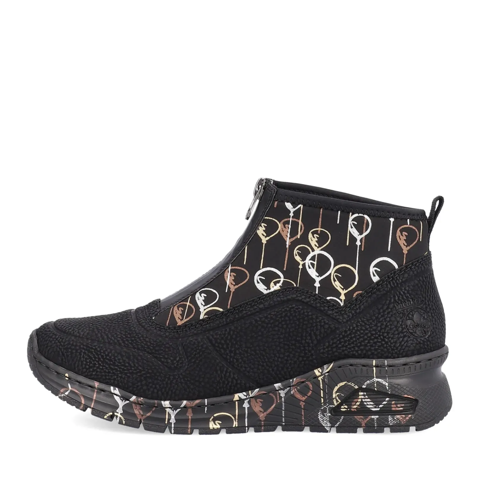 Discount Rieker Damskie Tenisowki , Wysokie, Miejskie, Czarne