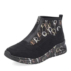Discount Rieker Damskie Tenisowki , Wysokie, Miejskie, Czarne