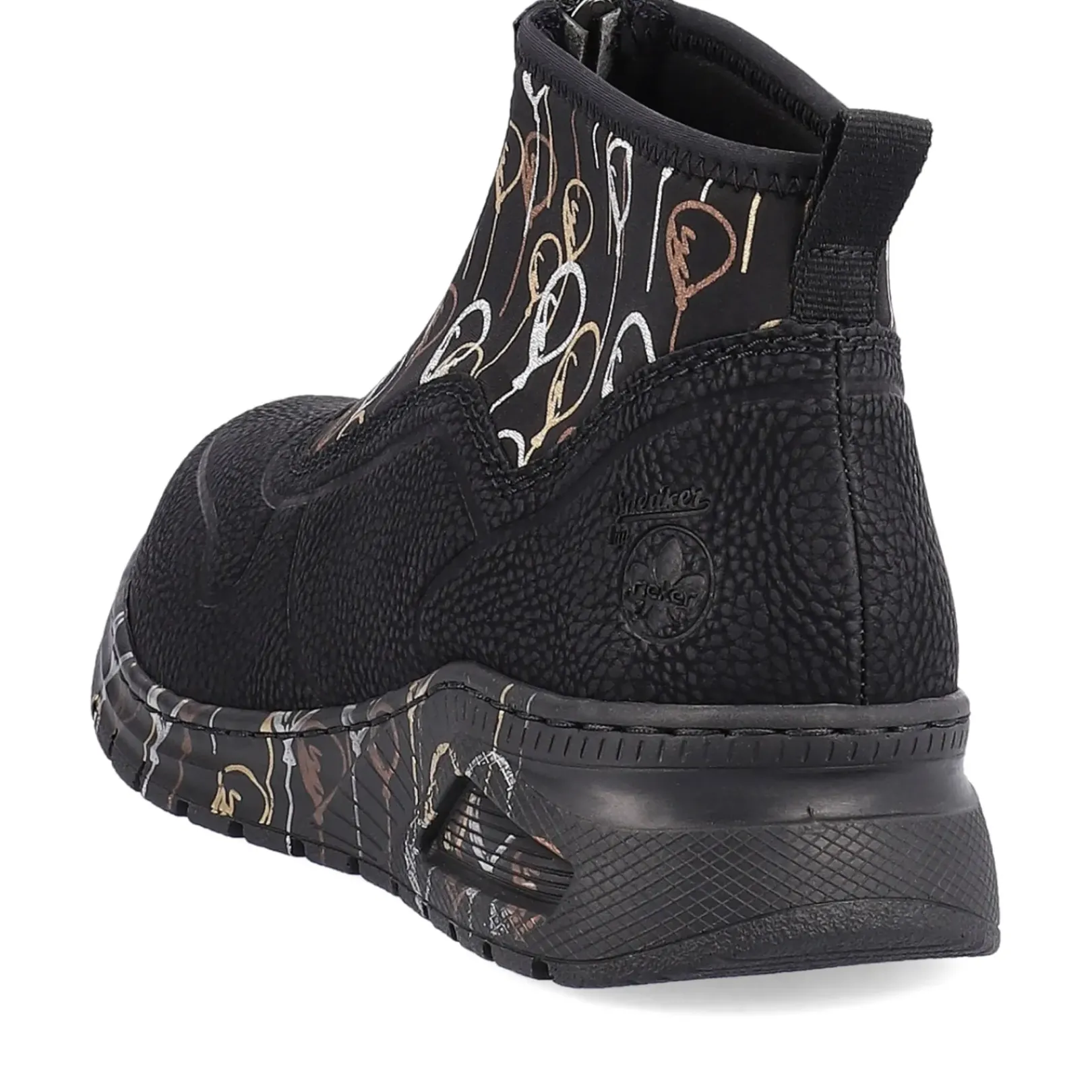 Discount Rieker Damskie Tenisowki , Wysokie, Miejskie, Czarne