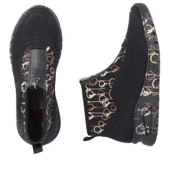 Discount Rieker Damskie Tenisowki , Wysokie, Miejskie, Czarne