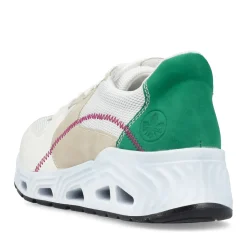 Clearance Rieker Damskie Tenisowki Niskie Perlowo-Bialo-Piaskowy Bez