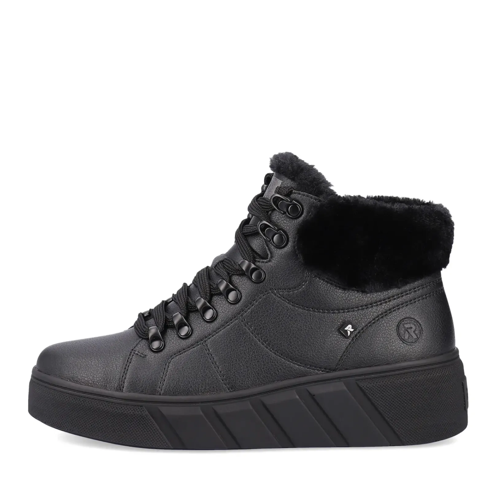 Clearance Rieker Damskie Tenisowki , Wysokie, W Kolorze Glebokiej Czerni
