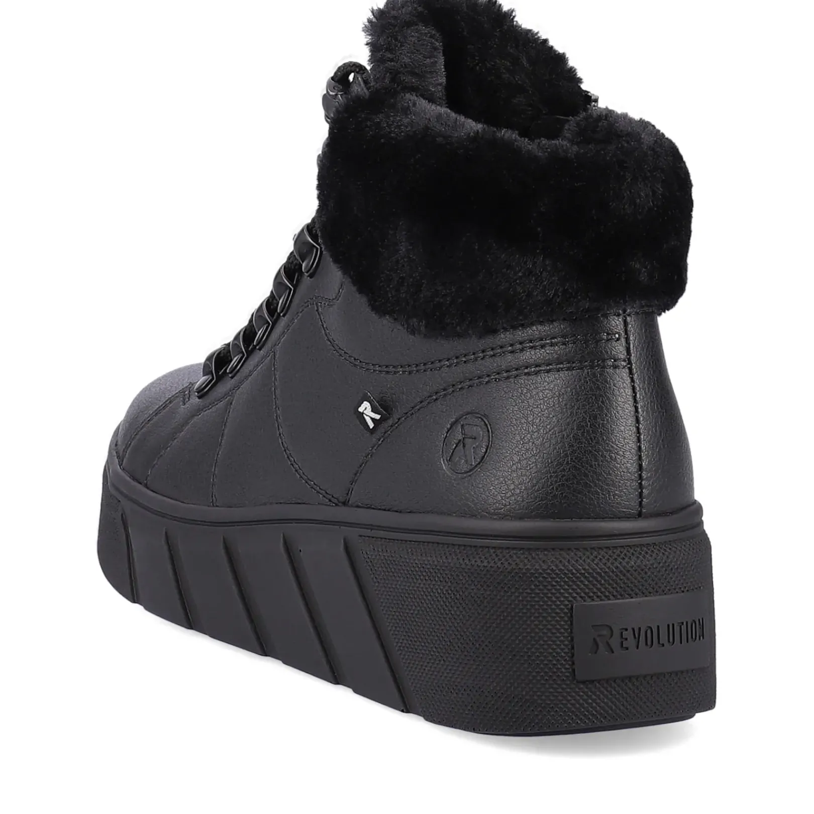 Clearance Rieker Damskie Tenisowki , Wysokie, W Kolorze Glebokiej Czerni