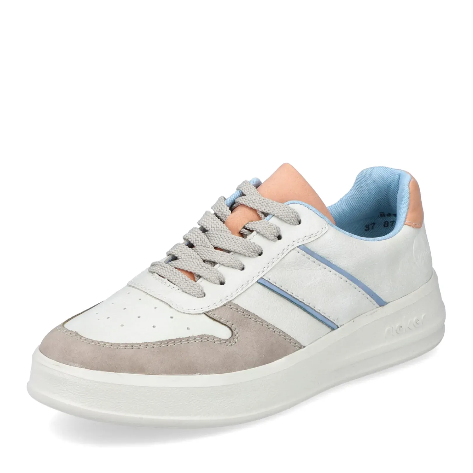 New Rieker Damskie Tenisowki Low Swan White