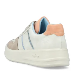 New Rieker Damskie Tenisowki Low Swan White