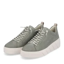 Hot Rieker Damskie Tenisowki Niskie W Kolorze Khaki W Kolorze Zielonym