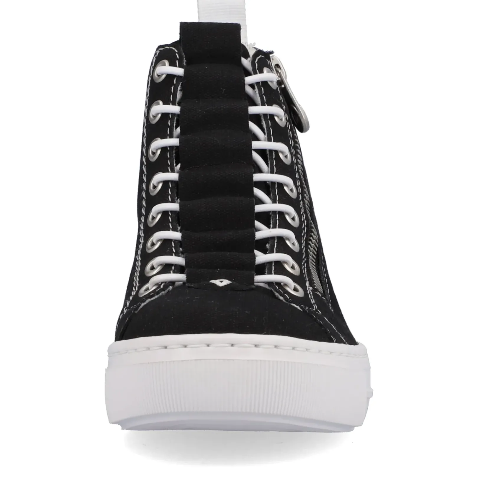 Clearance Rieker Damskie Tenisowki High Night Czarno-Krystalicznie Biale
