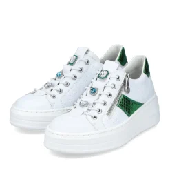 Sale Rieker Damskie Tenisowki Low Ice White