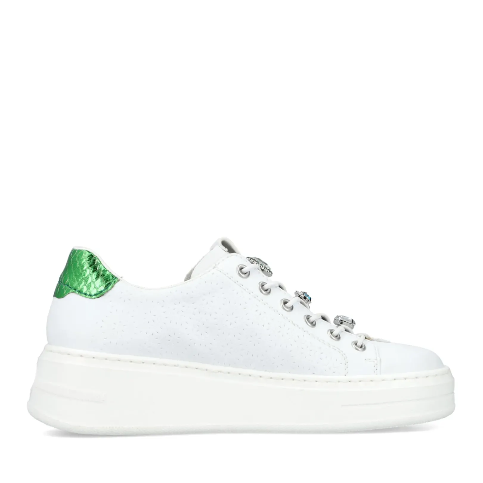 Sale Rieker Damskie Tenisowki Low Ice White