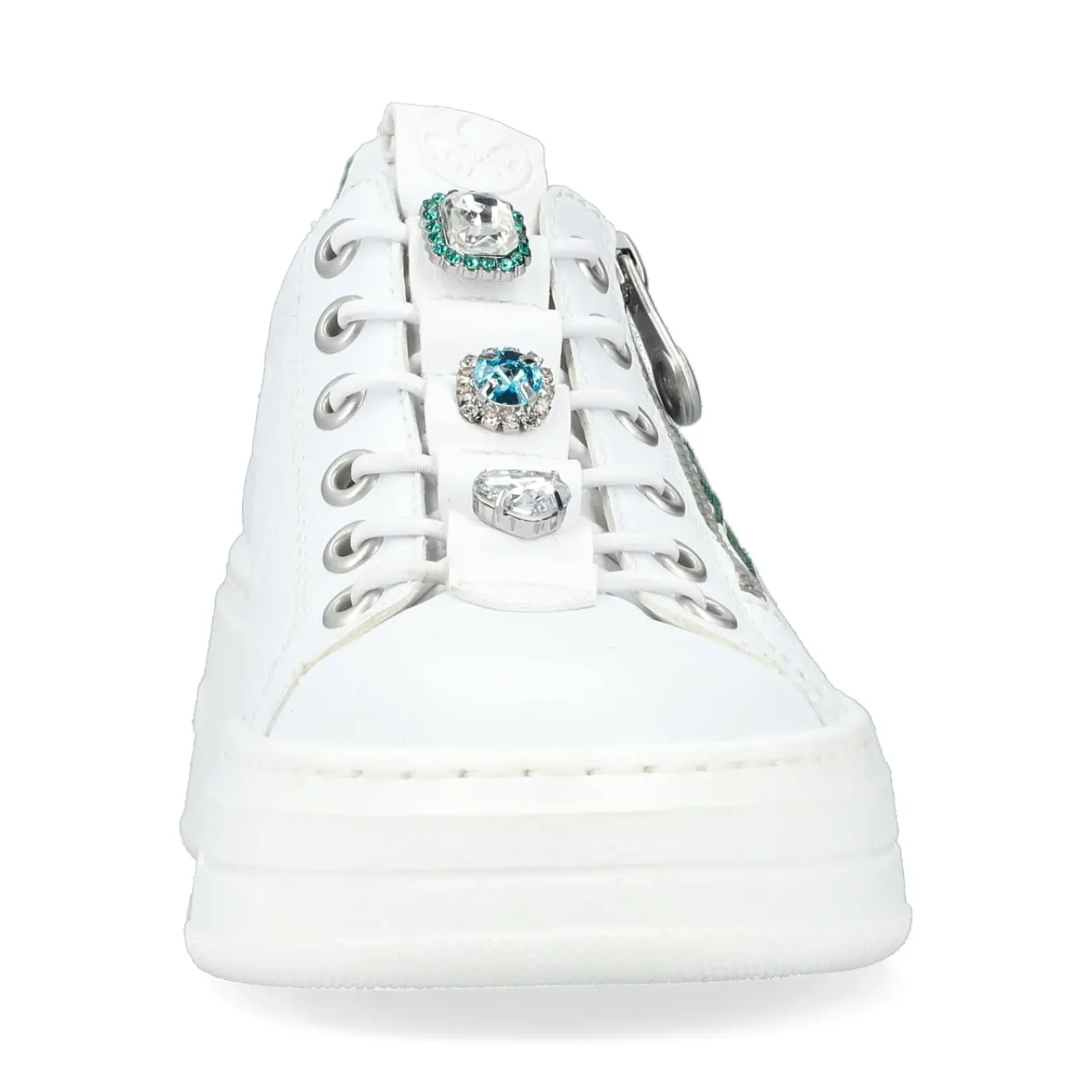 Sale Rieker Damskie Tenisowki Low Ice White