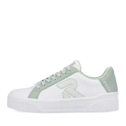 Best Rieker Damskie Tenisowki Niskie Swan-White Mint-Green