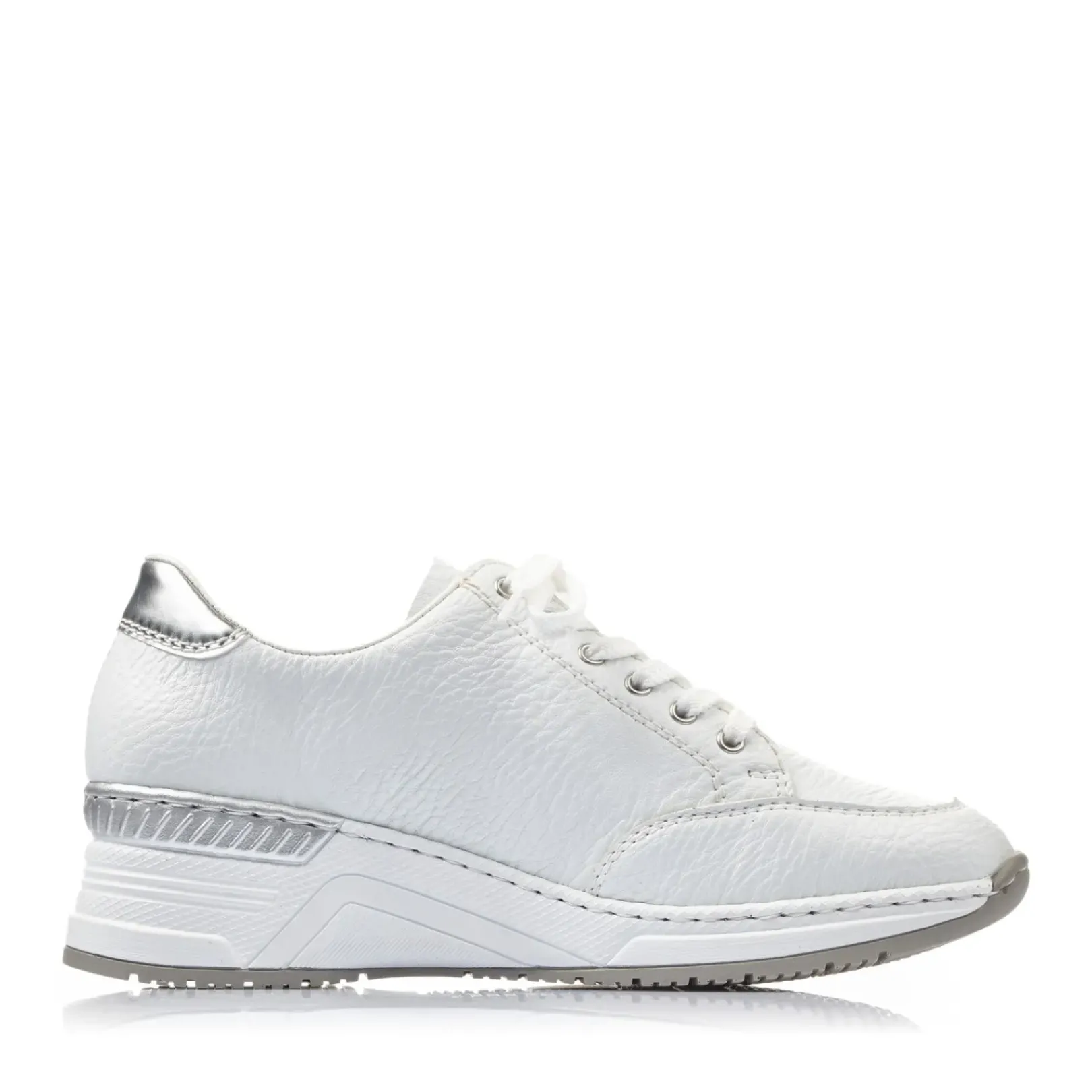 Discount Rieker Damskie Tenisowki Low Swan White