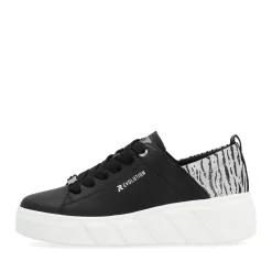Discount Rieker Damskie Tenisowki Low Diamond Black