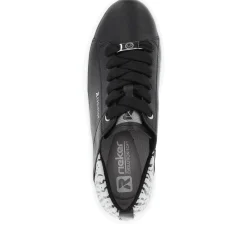 Discount Rieker Damskie Tenisowki Low Diamond Black