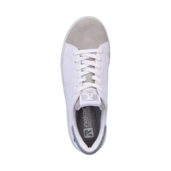 Best Rieker Damskie Tenisowki Niskie Swan-White Beige