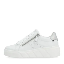 Clearance Rieker Damskie Tenisowki Low W Kolorze Jasnej Bieli