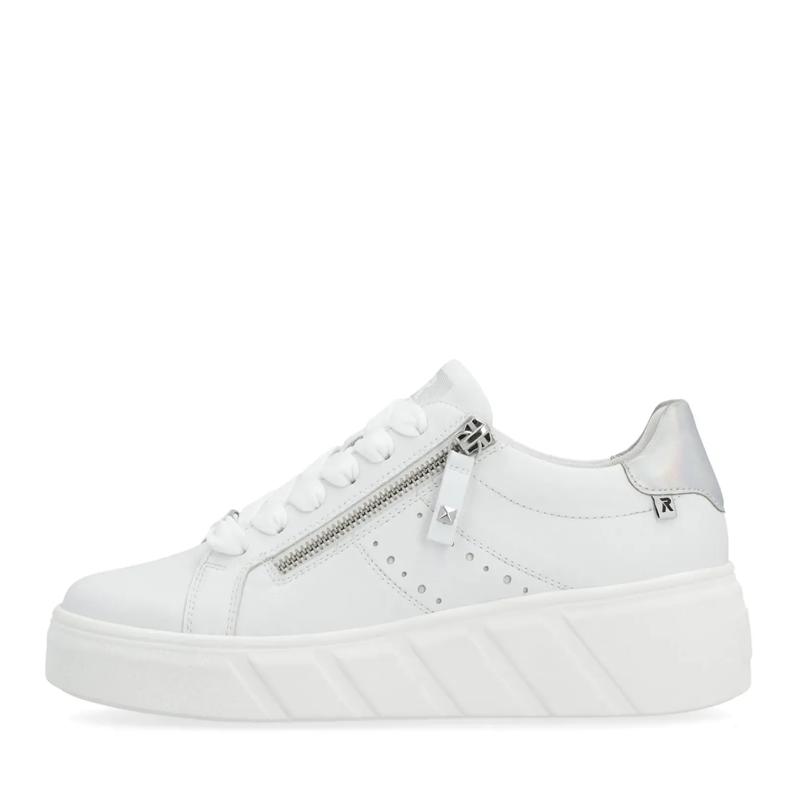 Clearance Rieker Damskie Tenisowki Low W Kolorze Jasnej Bieli