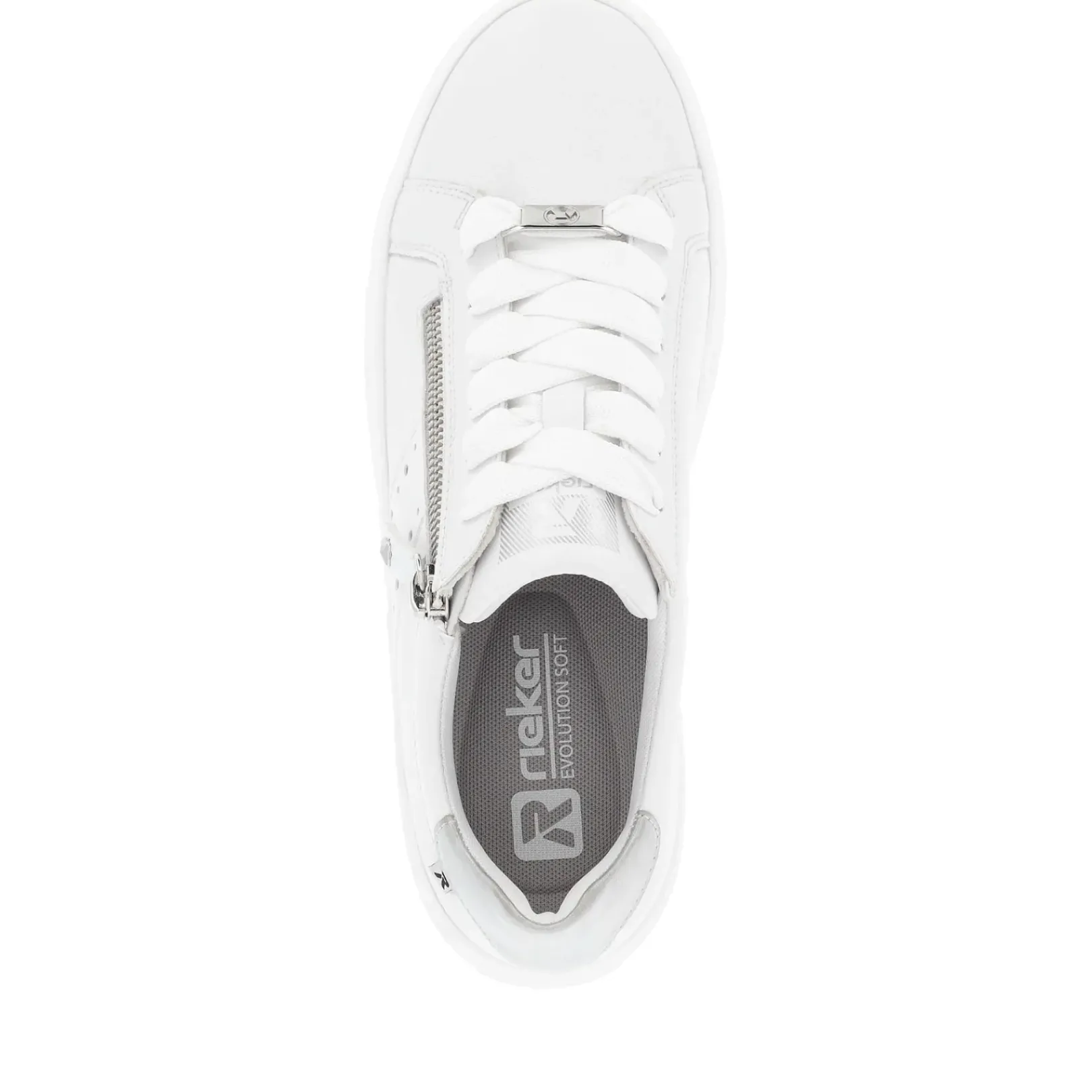Clearance Rieker Damskie Tenisowki Low W Kolorze Jasnej Bieli