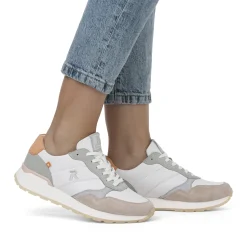 Clearance Rieker Damskie Tenisowki Niskie Perlowo-Bialo Szaro-Zielone