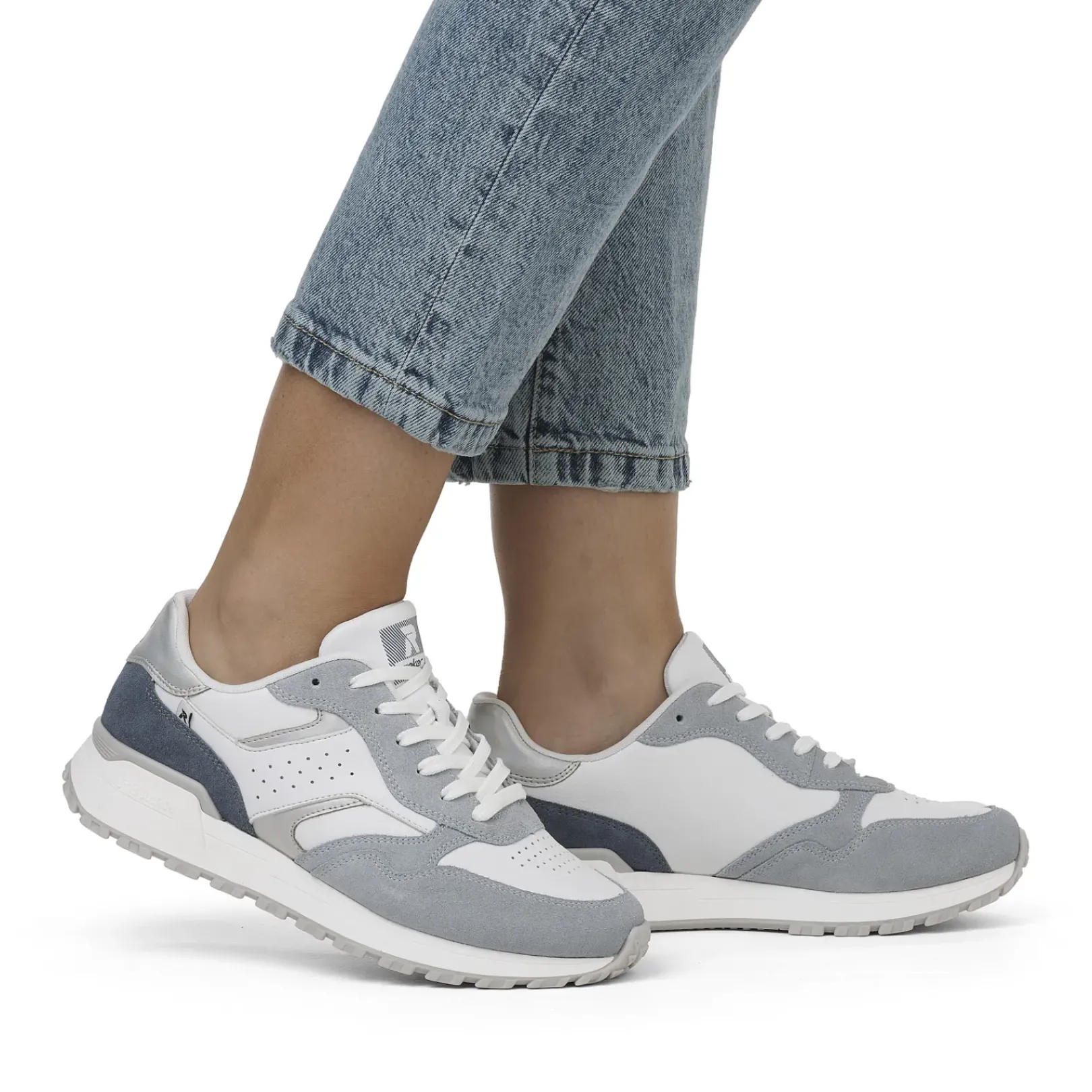 Fashion Rieker Damskie Tenisowki Low Ocean Blue