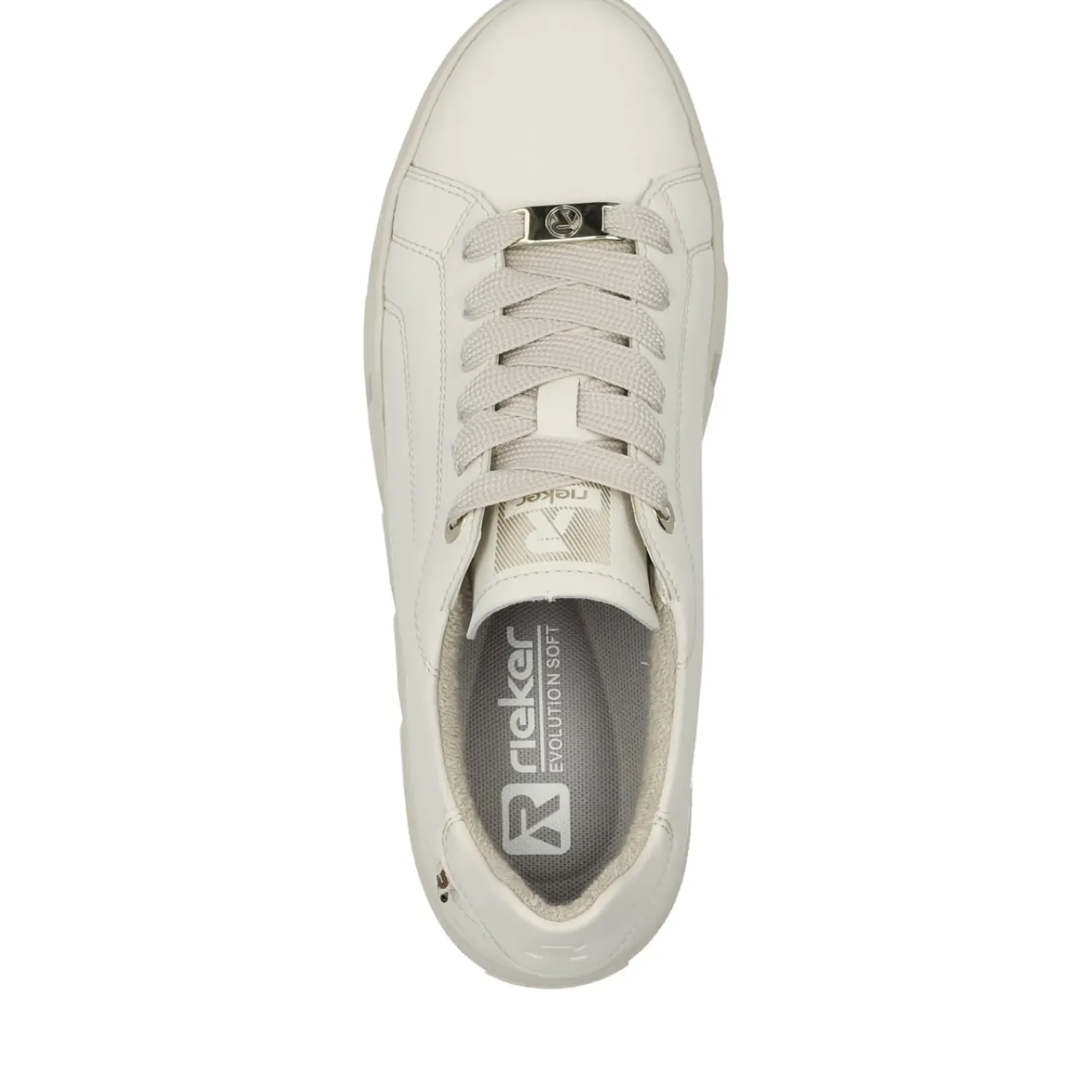 New Rieker Damskie Tenisowki Low Frost White
